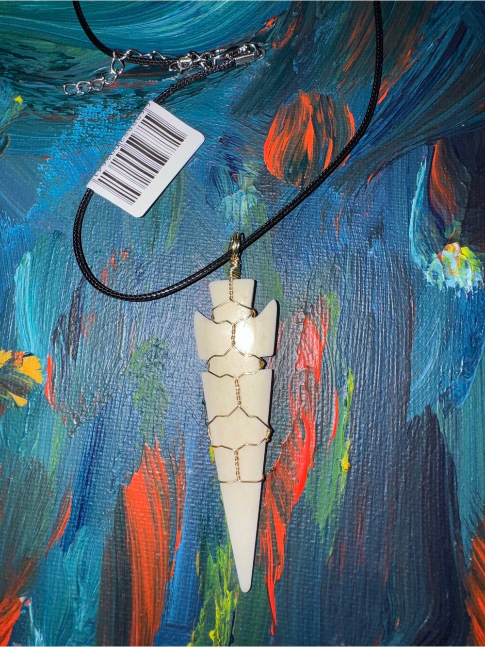 Gold Wire Wrapped Arrowhead Statement Necklace